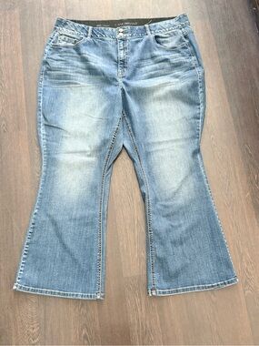 Lane Bryant Tighter Tummy High Rise Bootcut Jeans 24 Short Blue